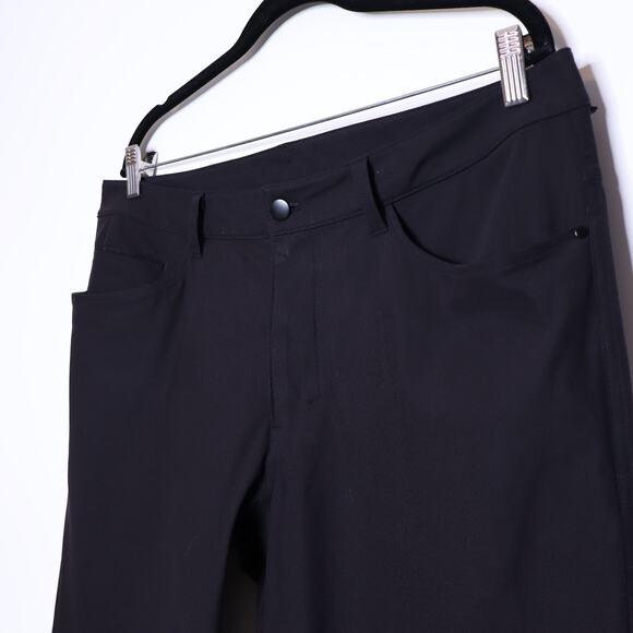 LULULEMON ABC Pant Classic Black Warpstreme Stretch 5 Pocket Casual Men's 36 - Picture 3 of 11